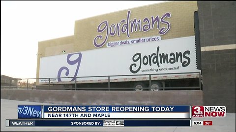 Gordman's re-opening Thursday