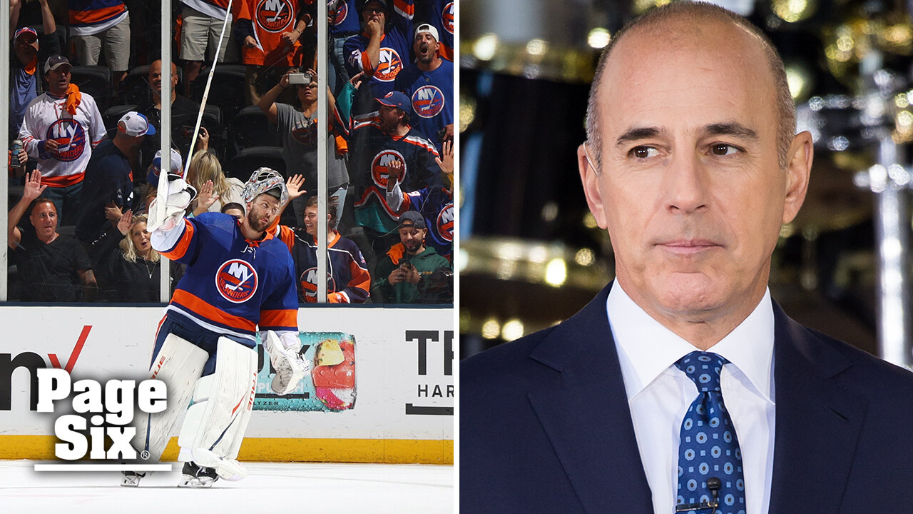 Matt Lauer has been cheering on the NY Islanders at games