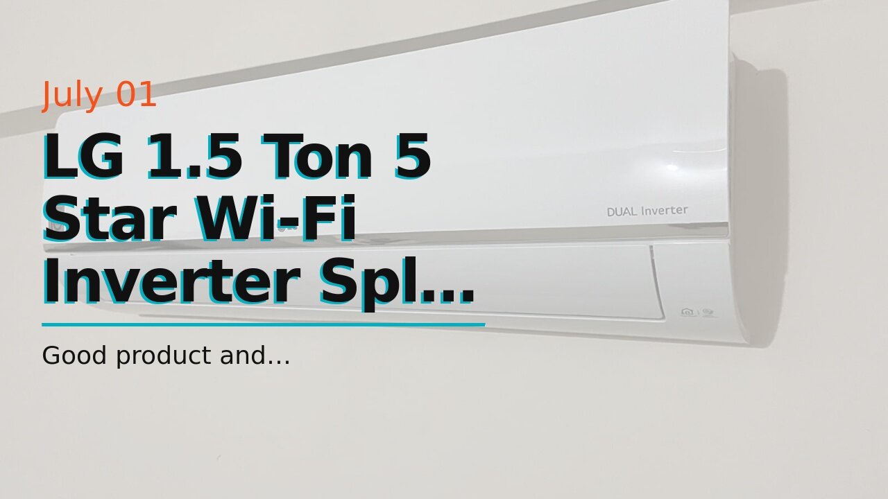 LG 1.5 Ton 5 Star Wi-Fi Inverter Split AC (Copper, Convertible 5-in-1 Cooling, Anti-Allergy Fil...