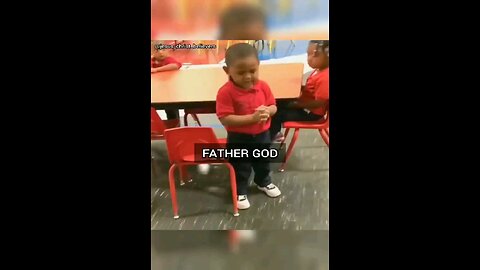 Father God, we thank you.. saying grace before food.. like this adorable child