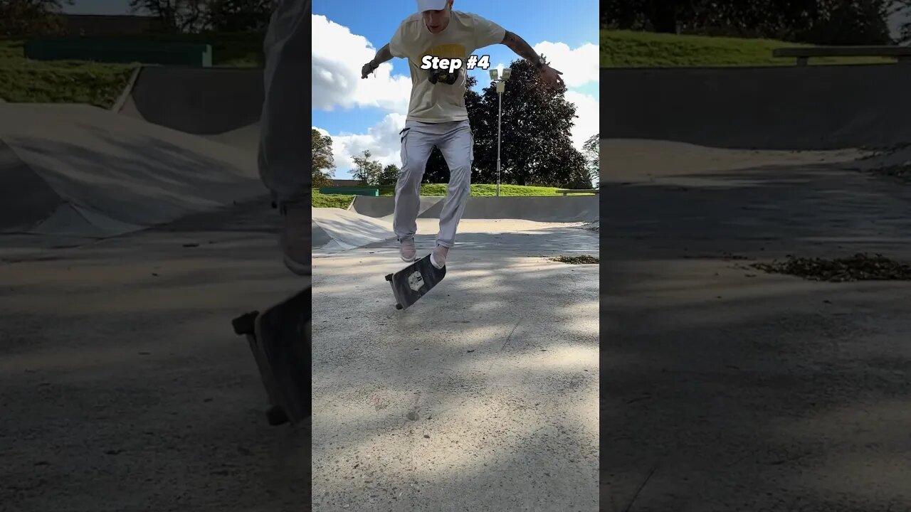 How to Safely master the Old School Varial #beginnerskateboarder #skateboarding