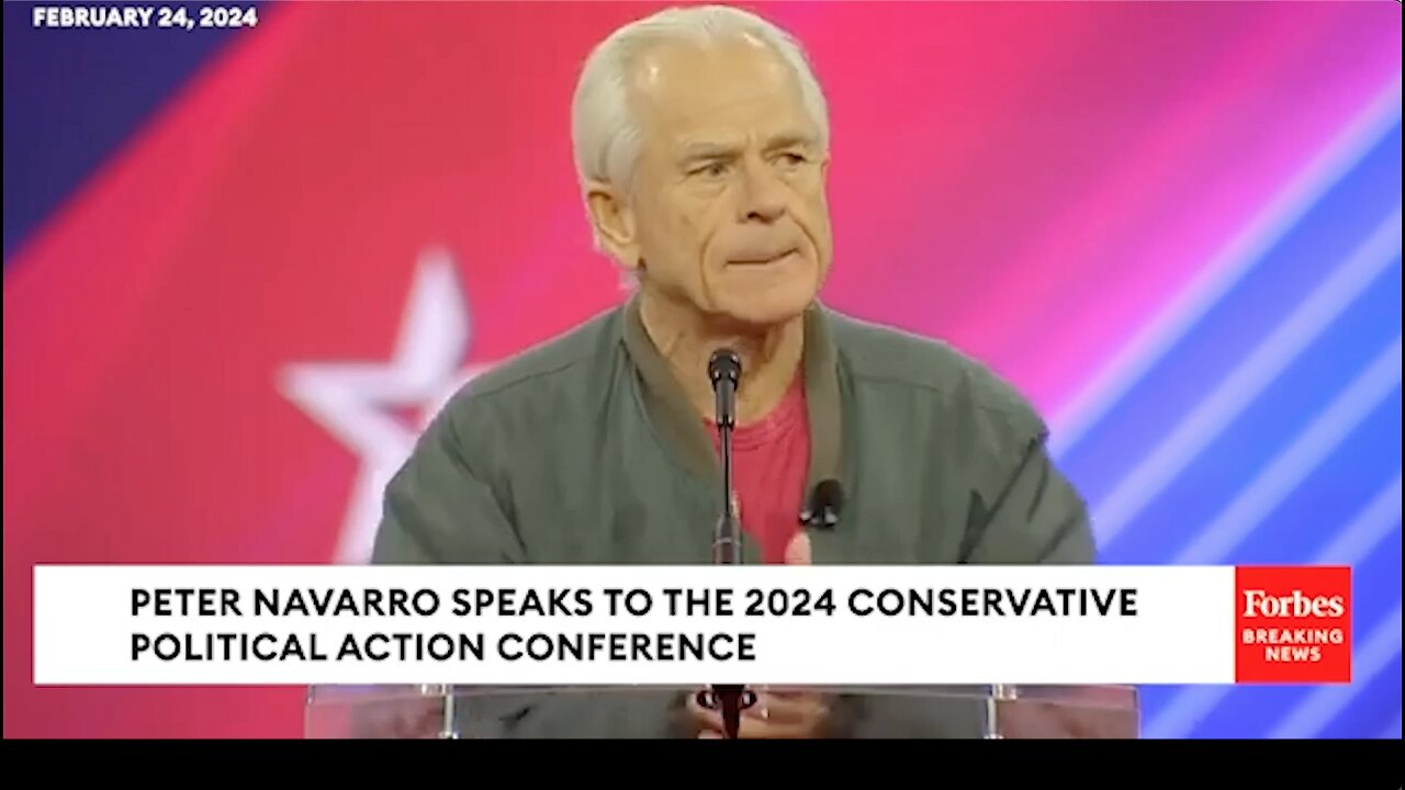 Peter Navarro | "I'm Going to Get Really Serious. The Most Serious 6 Minutes You Are Going To Have In This Whole Thing (CPAC). Lawfare, Partisan Politics By Weaponized Justice. They Want This President Titan (Trump) to Die Cruelly In Prison.&quo