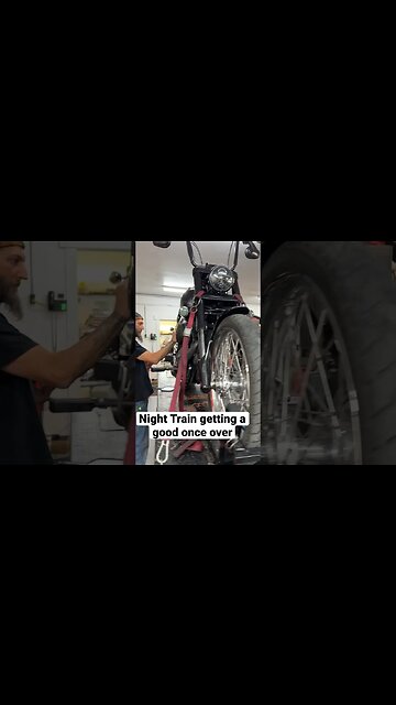 Harley Davidson Night Train getting clean bill of health #harleydavidsonmotorcycles #harleydavidson