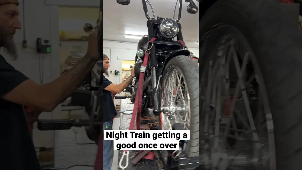 Harley Davidson Night Train getting clean bill of health #harleydavidsonmotorcycles #harleydavidson