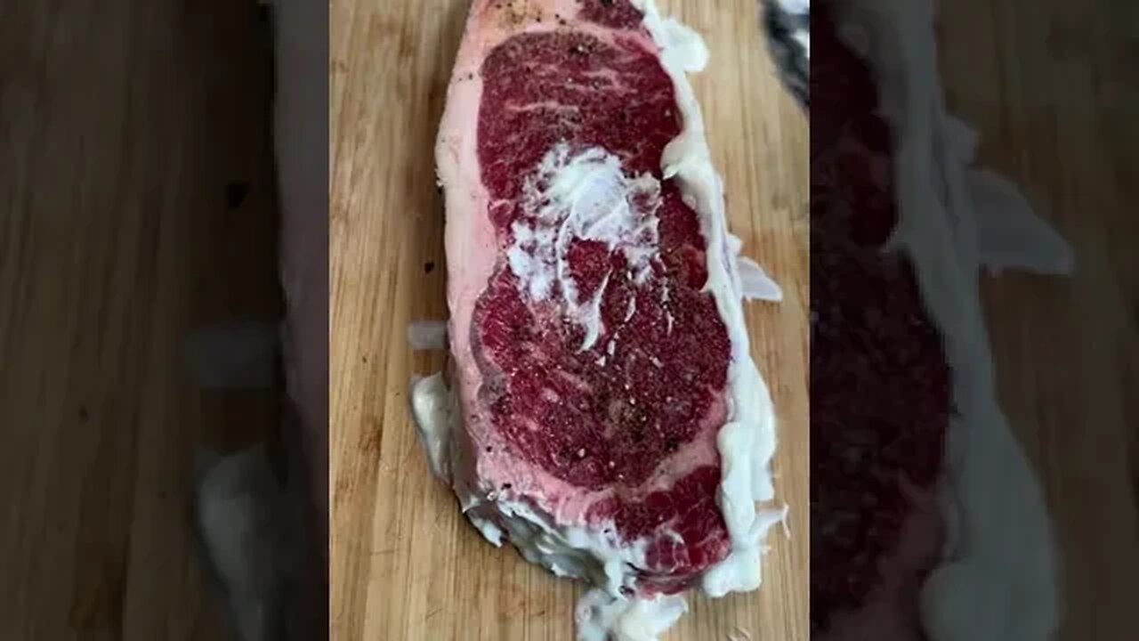 Cooking steak with mayo