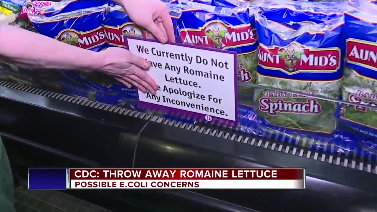 CDC advises public to pitch romaine lettuce because of e-coli concerns