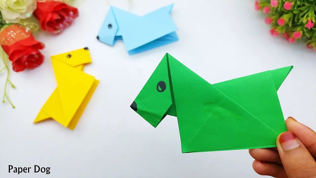 How to Make a Paper Dog | Origami Dog Making | Easy Paper Crafts Step by Step