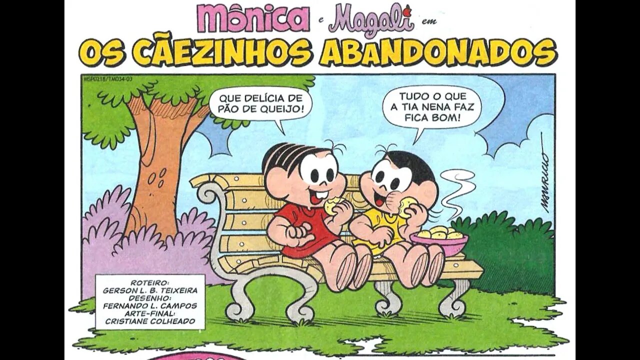 Mônica&Magali em-Os cãezinhos abandonados | Gibis do Rapha 2