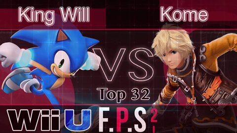 King Will (Sonic) vs. Kome (Shulk) - Wii U Top 32 - FPS2