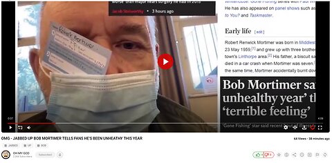 OMG - JABBED UP BOB MORTIMER TELLS FANS HE'S BEEN UNHEATHY THIS YEAR
