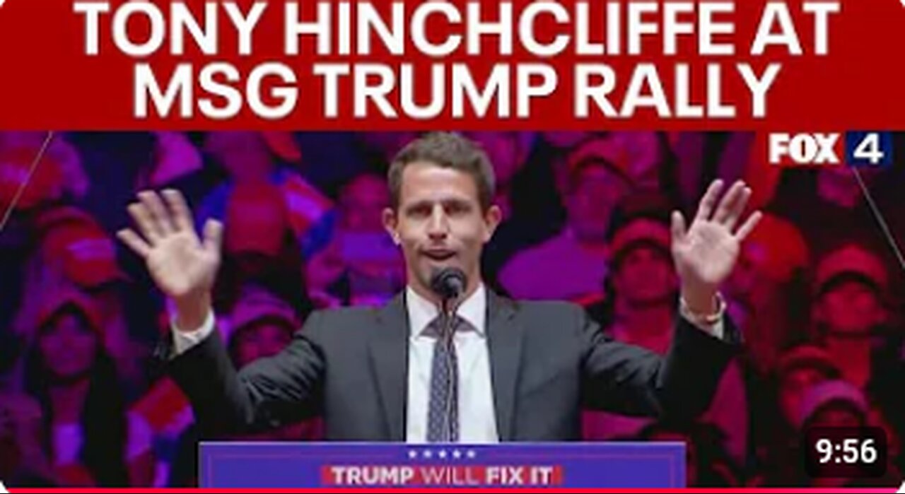 Comedian Tony Hinchcliffe at MSG Trump Rally