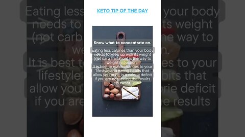 Keto Tip of the Day - Learn What To Concentrate Your Focus On Keto