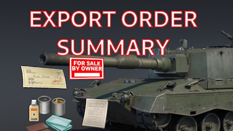 SUMMARY: "Export Order" Crafting Event [War Thunder]