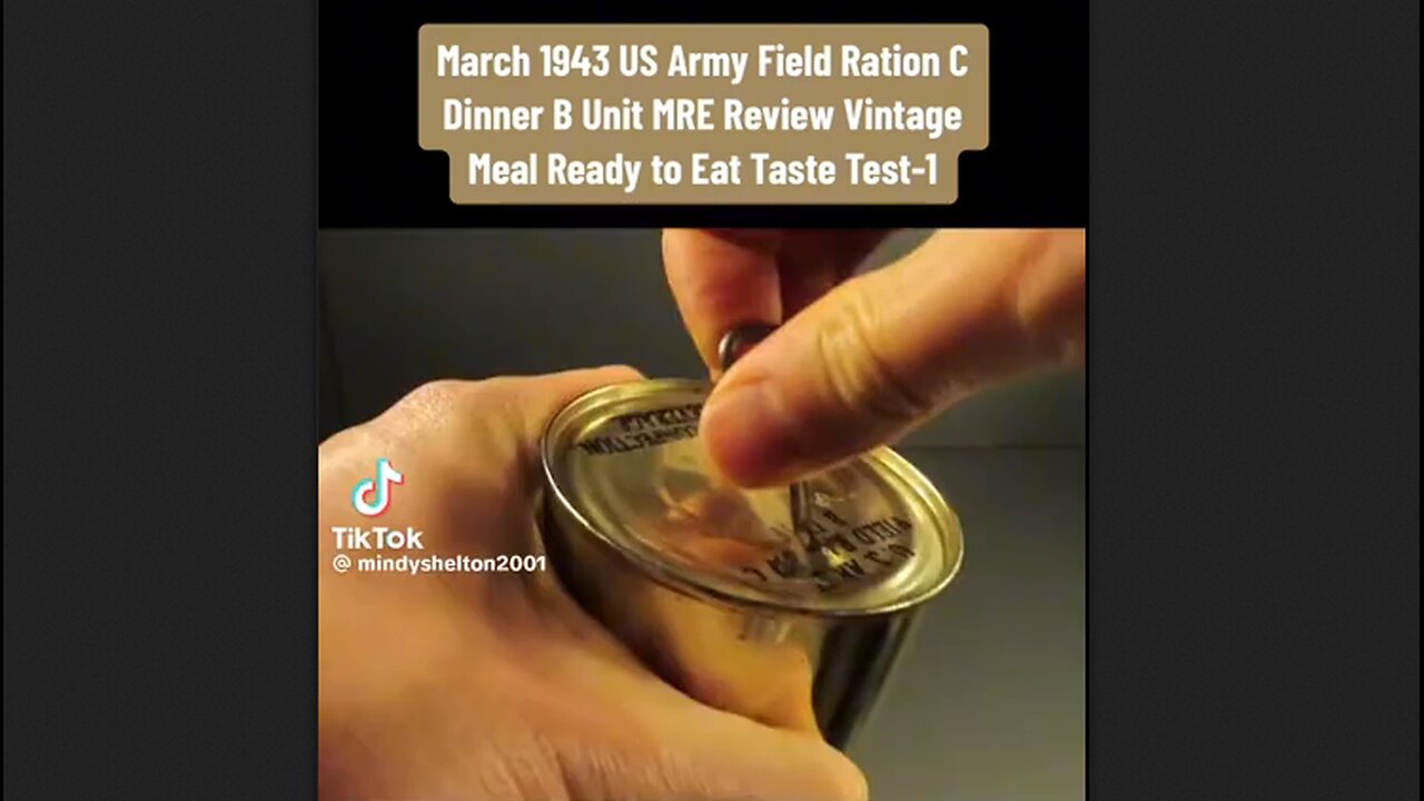 March 1943 Army Field Ration (MRE) Taste Test With Some Surprises