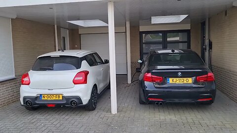 What would the love baby of White ZC33S SUZUKI SWIFT SPORT and Black BMW F30 330E look like? Cars