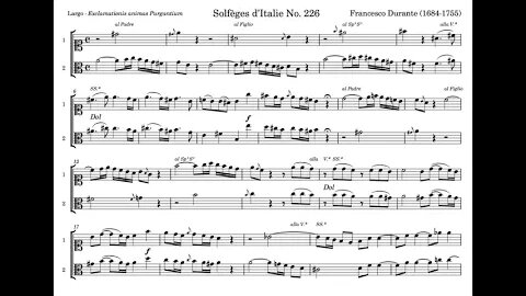 Solfèges d'Italie No. 226 (Francesco Durante)