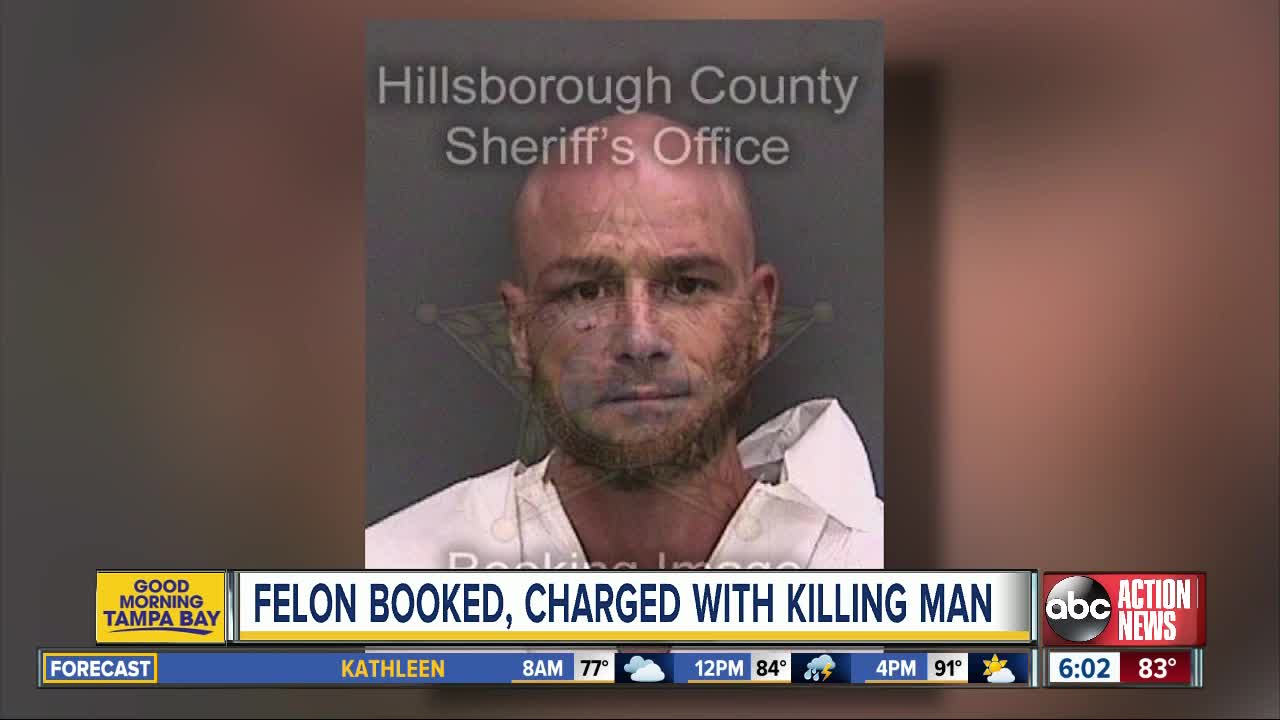 Convicted felon arrested, charged with killing man