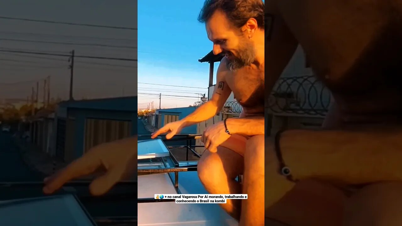 Instalamos uma placa solar na kombi motorhome #youtubeshorts