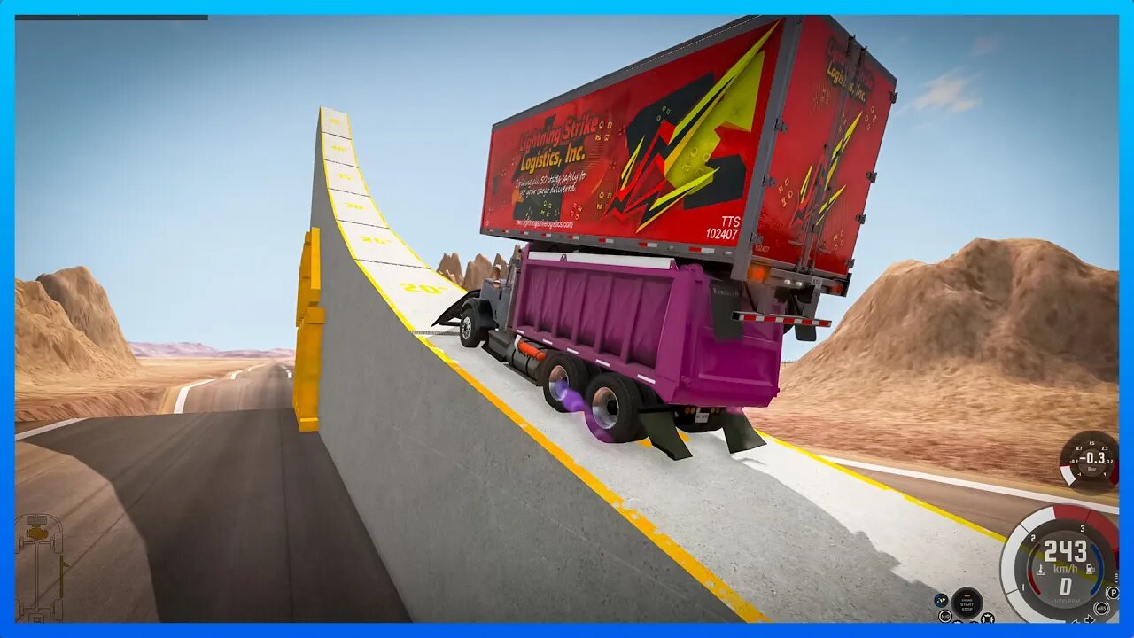 TruckFails | Trucks Full Speed Jumping #256 – BeamNG.Drive