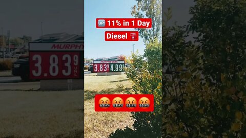 Diesel up 11% in one day in La Grange, KY #shorts