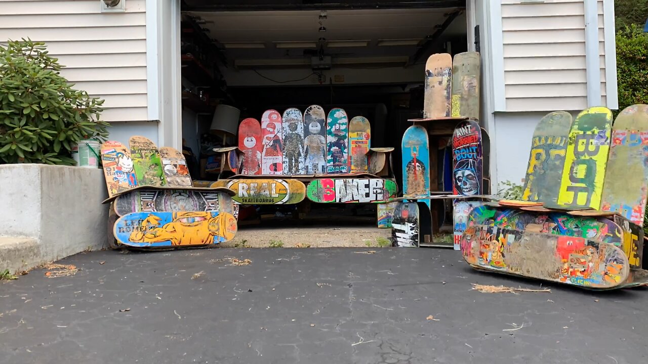 Building the skateboard bench!