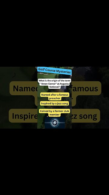 What is the origin of the term "Amen Corner" at Augusta National? #shorts #golftrivia #golf