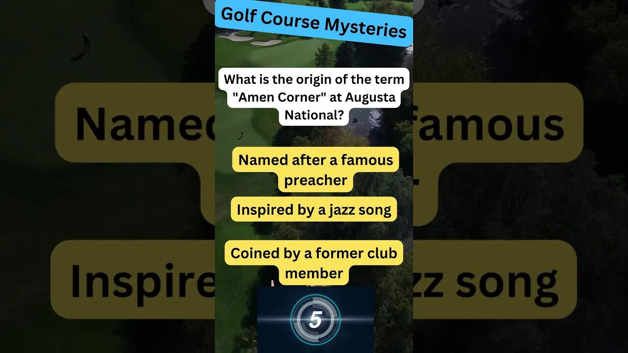 What is the origin of the term "Amen Corner" at Augusta National? #shorts #golftrivia #golf