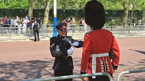 30 degree Heat guards given water by female soldier colonel's review #thekingsguard