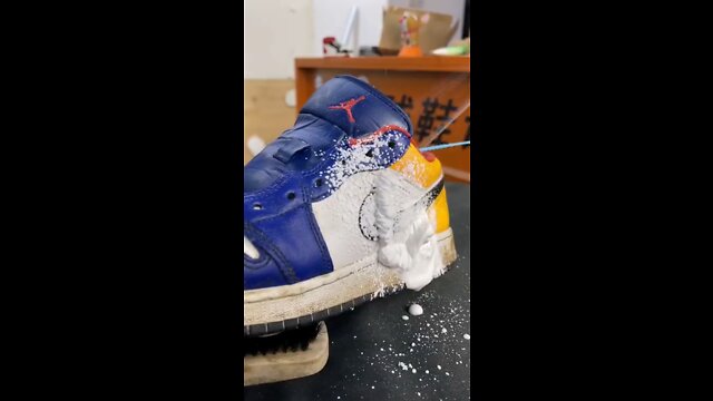 ASMR Restoration Nike AirForce Sneakers Repair and Cleaning