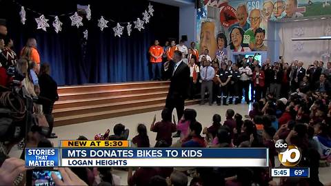 MTS donates bikes to kids