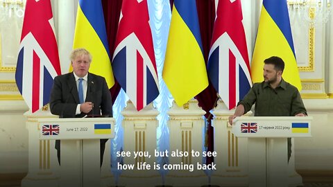 Boris Johnson: the UK is with you until you ultimately prevail.over Russia