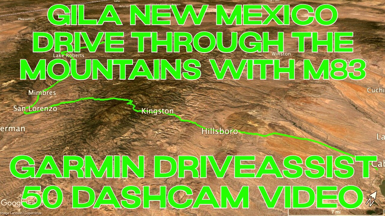 Gila New Mexico / Drive Through The Mountains with M83 / Garmin DriveAssist 50 Dashcam Video