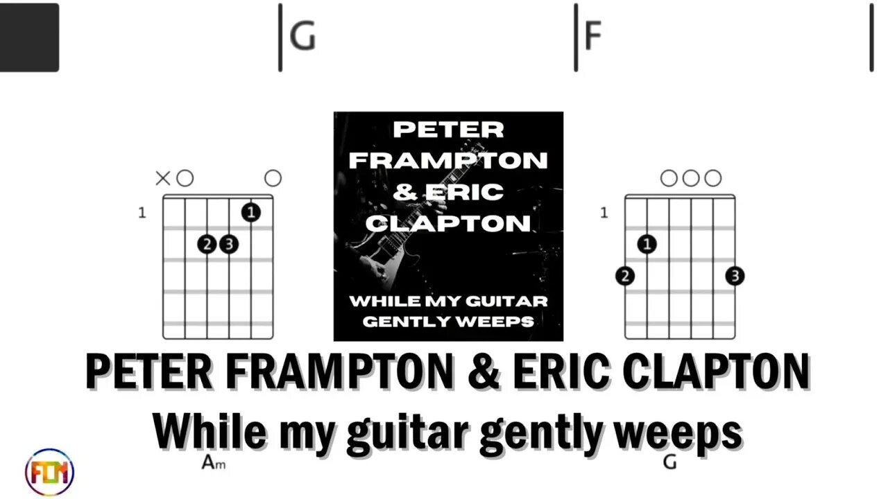 PETER FRAMPTON & ERIC CLAPTON While my guitar gently weeps - Guitar Chords & Lyrics HD