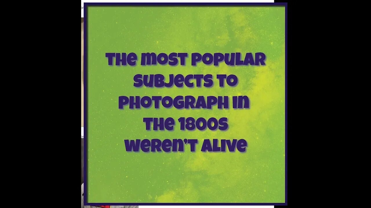 DEAD PEOPLE were the most popular subjects to photograph in the 1800s -#CinemaFacts by #TylerPolani