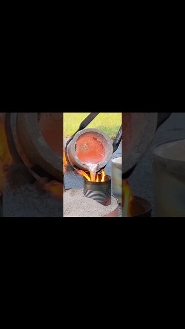 Amazing Metal Casting using Styrofoam #shorts #shortsfeed #diy