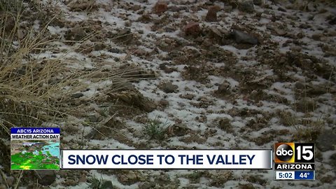 Wickenburg residents surprised to see snow on New Year's Eve