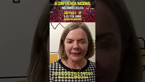 Presidenta do PT convoca para a III Conferência Nacional dos Comitês de Luta