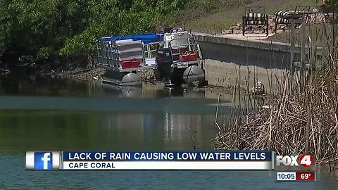 Low water levels in canal