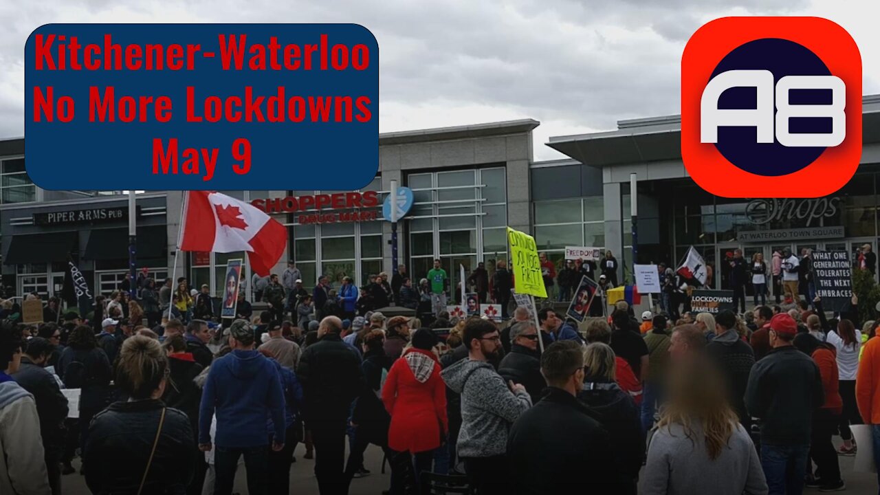 Epic Kitchener-Waterloo No More Lockdowns Protest with Hillier, Reaume, and march to Victoria Park