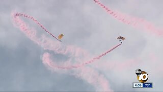 Golden Knights parachute team performs at air show