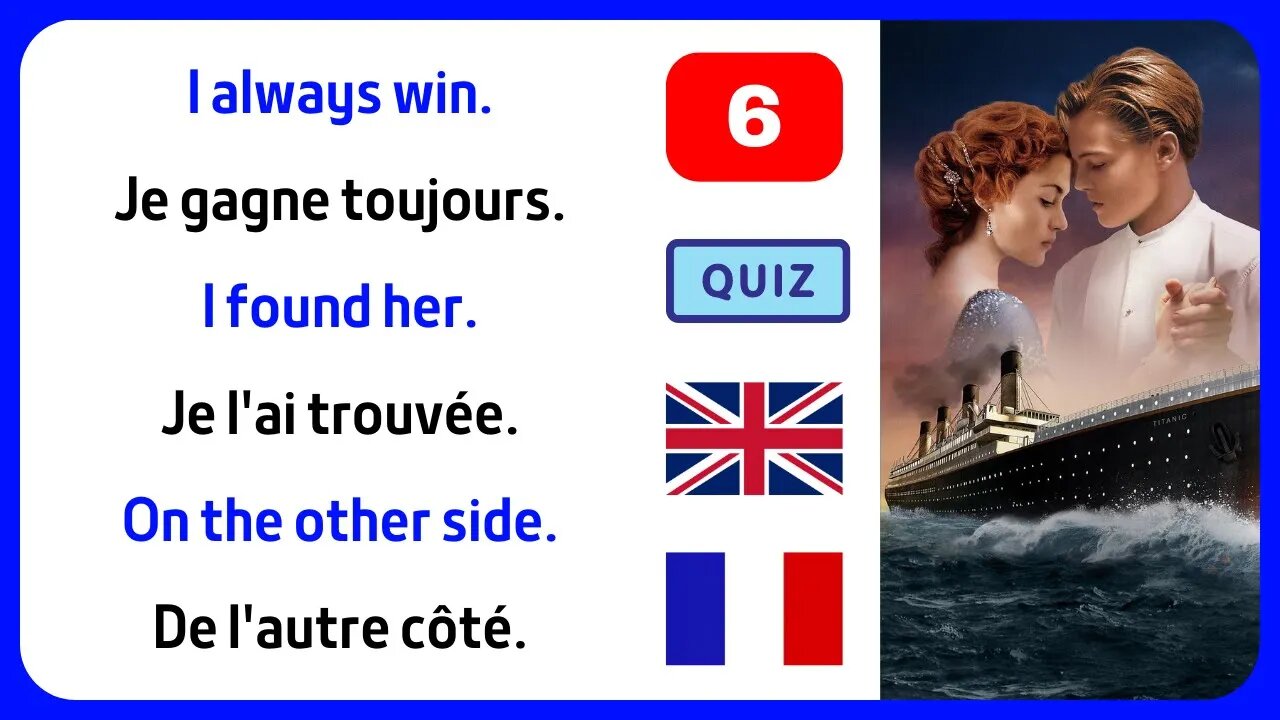 Testez et améliorez votre anglais avec Titanic 📚 Part 6