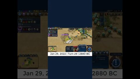 #oneturnadaychallenge #civ6 – Turn 29 - HEADING WEST! #shorts