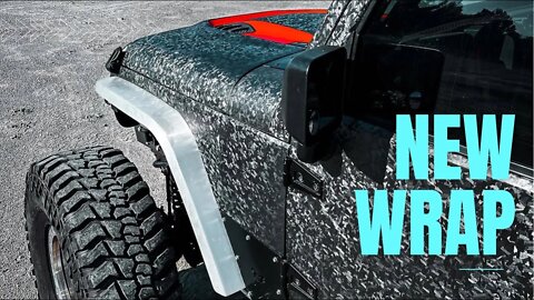 New Vinyl Wrap on the Jeep + new custom door handles.