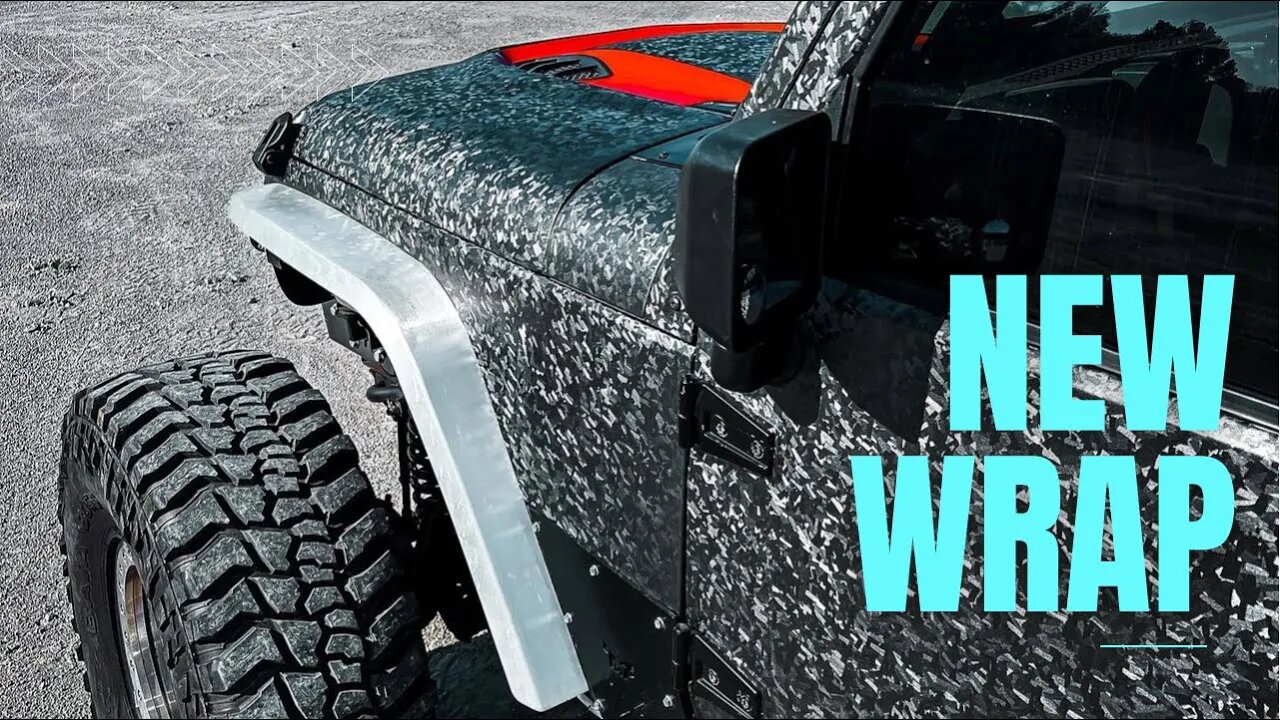 New Vinyl Wrap on the Jeep + new custom door handles.