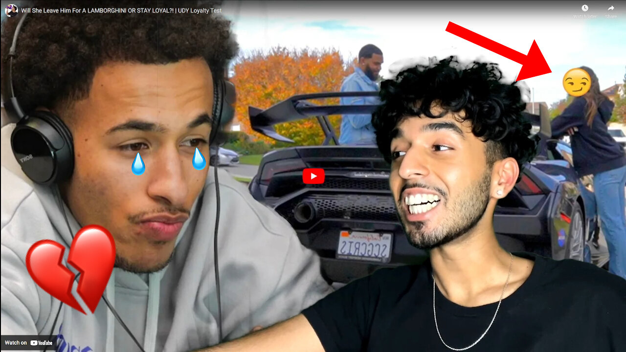 THIS GOOFY PUT HIS GF ON A LOYALTY TEST USING A LAMBO!