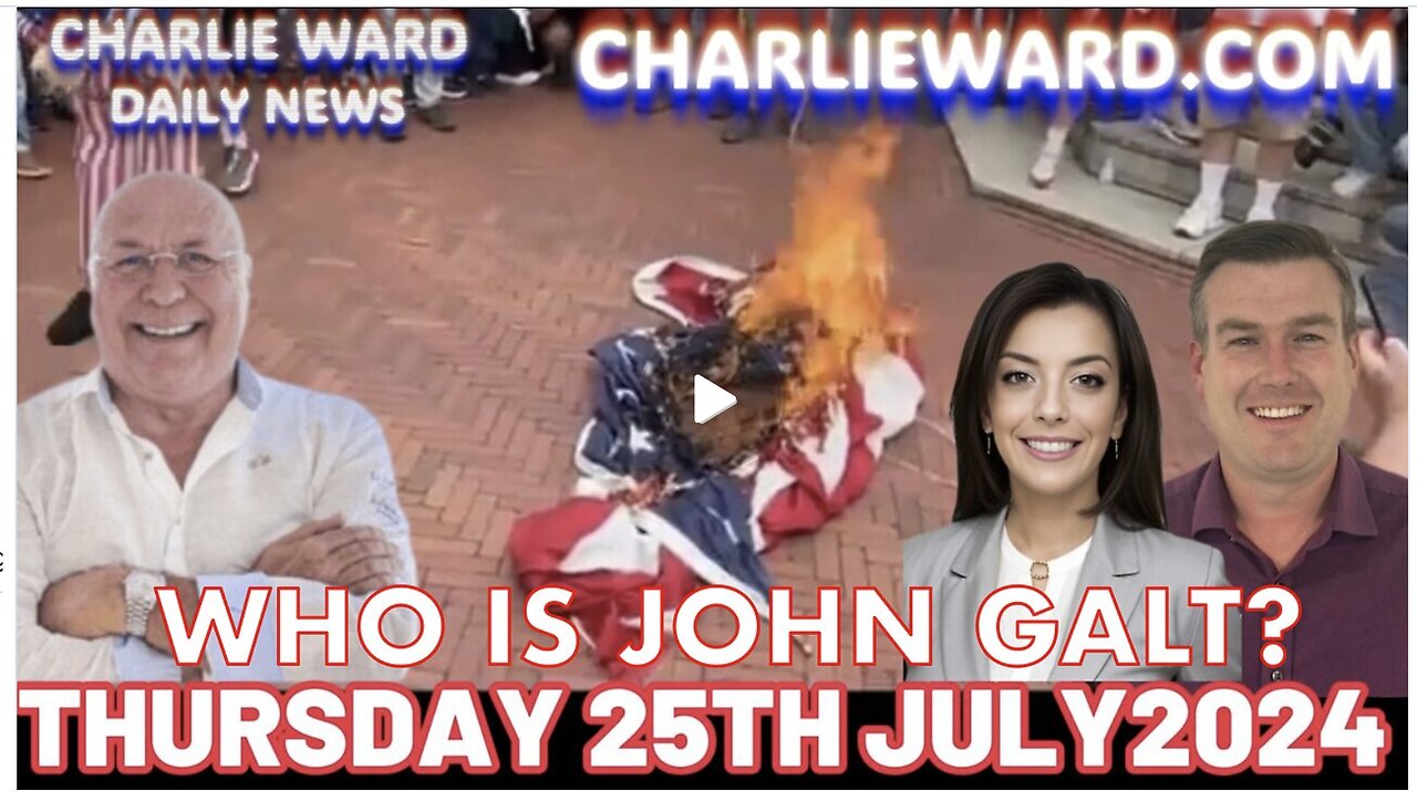CHARLIE WARD DAILY NEWS BRIEF-PALESTINIAN PROTESTERS TAKE DOWN AND BURN US FLAG IN D.C. TY JGANON