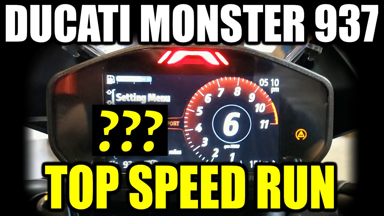 2021 Ducati Monster 937 - Top Speed Run - FAST!