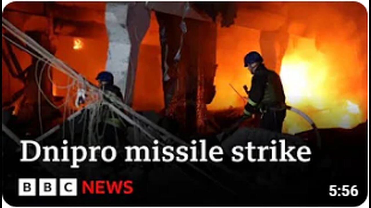 Russian missile strike hits Ukrainian city of Dnipro - BBC News