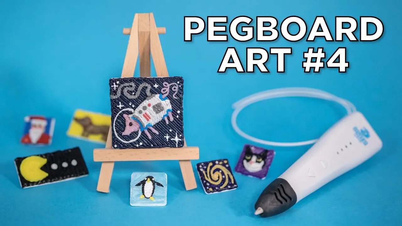 3D Pen Art // Patreon Pegboard Pixels #4