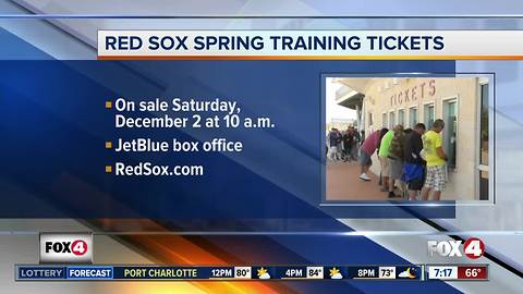 Red Sox spring training tickets to go on sale Saturday